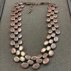 Elegant Copper-Tone Metal Necklace